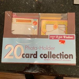 20 photo holder card collection with coordinating envelopes.